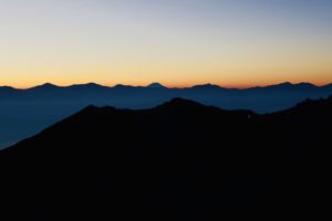 木曽駒ヶ岳から見える富士山